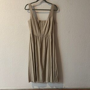 House of Harlow 1960 Taupe Corset Front Style Midi Dress